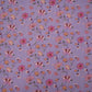 Lilac floral print Pure Linen Fabric GTS-31336