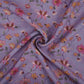 Lilac floral print Pure Linen Fabric GTS-31336
