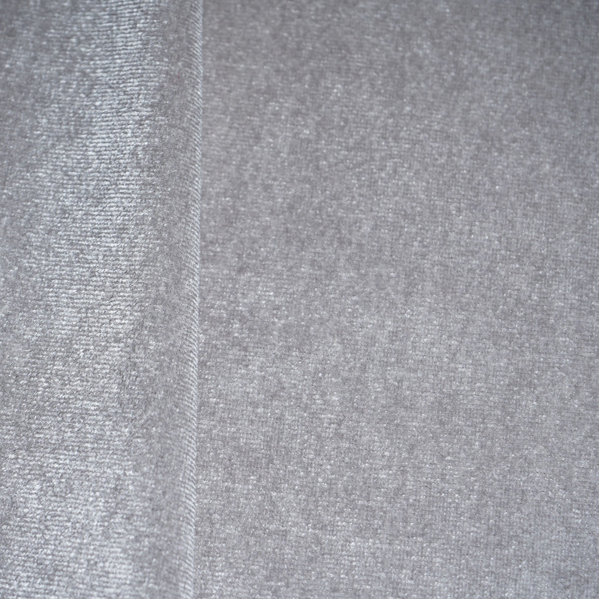 Grey Solid Velvet Silk Fabric 20390