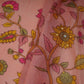 Light Pink Floral Cutdana Embroidery Mul Chanderi Fabric VF-30627