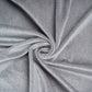 Grey Solid Velvet Silk Fabric 20390