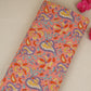 Peach Paisley Print Cotton Fabric AFI-29556