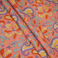 Peach Paisley Print Cotton Fabric AFI-29556