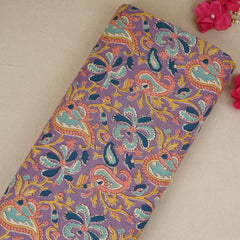 Purple Paisley Print Cotton Fabric AFI-29557