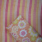 Orange with Multicolor stripes print 40s Pure Linen Fabric VF-31359