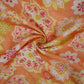 Orange Mandala Floral print 40s Pure Linen Fabric VF-31358