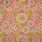 Orange Mandala Floral print 40s Pure Linen Fabric VF-31358