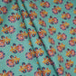 Sea Green Floral Print Cotton Fabric AFI-29550