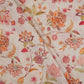 Ivory Chintz floral print Pure Linen Fabric GTS-31332