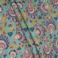 Sea Green Floral Print Cotton Fabric AFI-29563