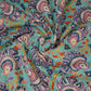 Sea Green Floral Print Cotton Fabric AFI-29563