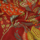 Red Mughal Print Cotton Fabric AFI-29545