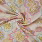 Off White Mandala Floral print 40s Pure Linen Fabric VF-31356