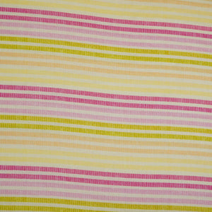 Light Green with Multicolor stripes print 40s Pure Linen Fabric VF-31363 - TradeUNO