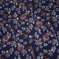 Navy Blue floral Jari Jacquard Pure Bemberg Crepe Fabric MTFG-31095 - TradeUNO