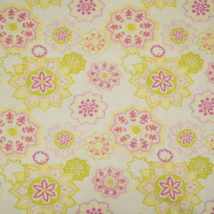 Light Green Mandala Floral print 40s Pure Linen Fabric VF-31362 - TradeUNO