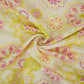 Light Green Mandala Floral print 40s Pure Linen Fabric VF-31362