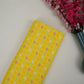 Lemon Yellow floral print 40s Pure Linen Fabric VF-31355