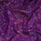 Purple Foil floral embroidery Eri Cotton Silk Fabric MTFG-31057