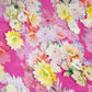 Pink Floral Print Natural Crepe Fabric 21257