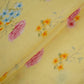 Butter Yellow floral print 40s Pure Linen Fabric VF-31349