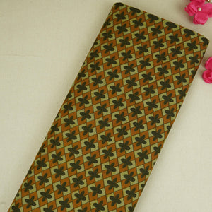 Mustard Ajrakh Print Cotton Fabric AFI-29575 - TradeUNO
