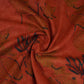 Maroon Floral Print Cotton Fabric AFI-29577