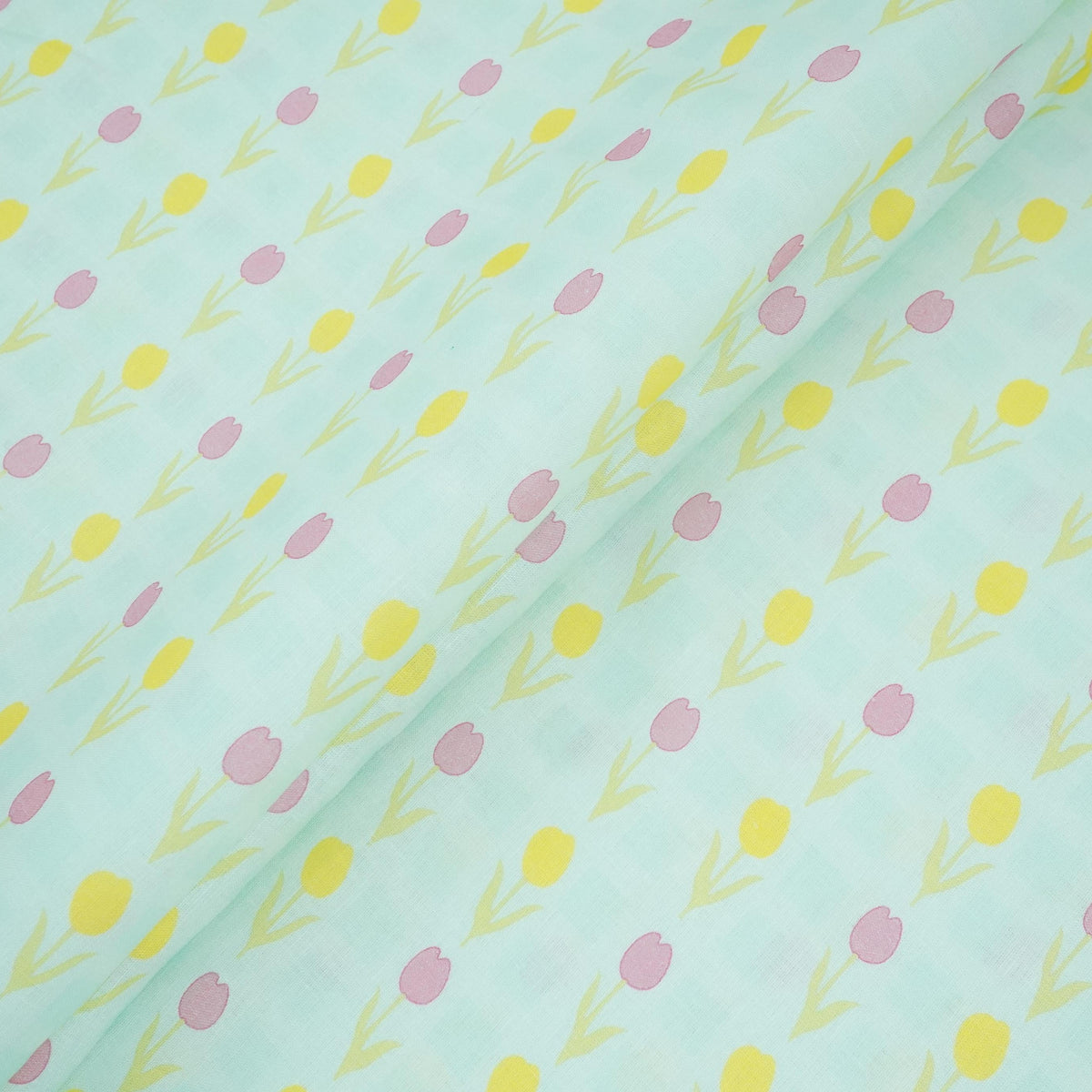 Sage Green floral print 40s Pure Linen Fabric VF-31353 - TradeUNO
