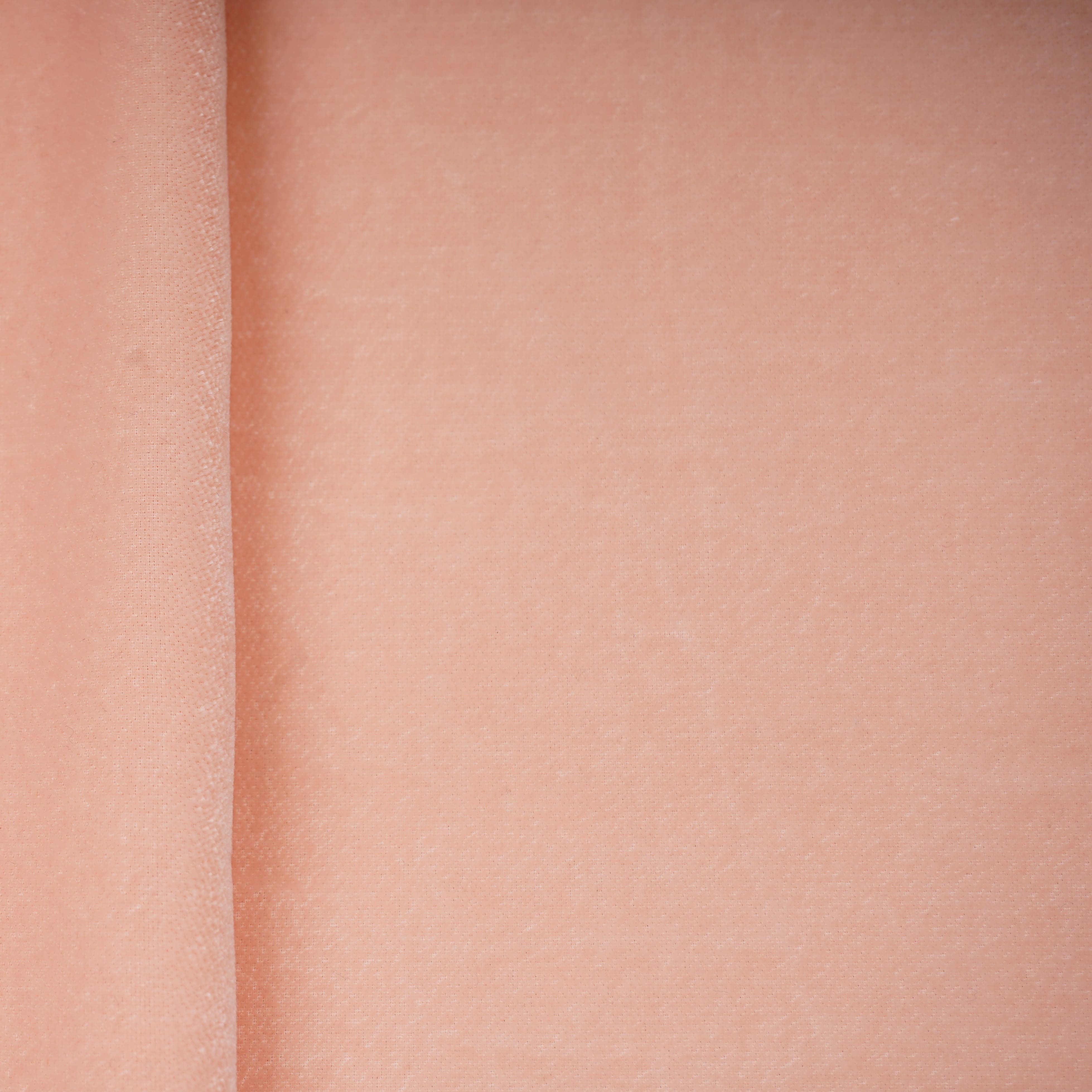 Peach Solid Viscose Velvet Fabric 21233