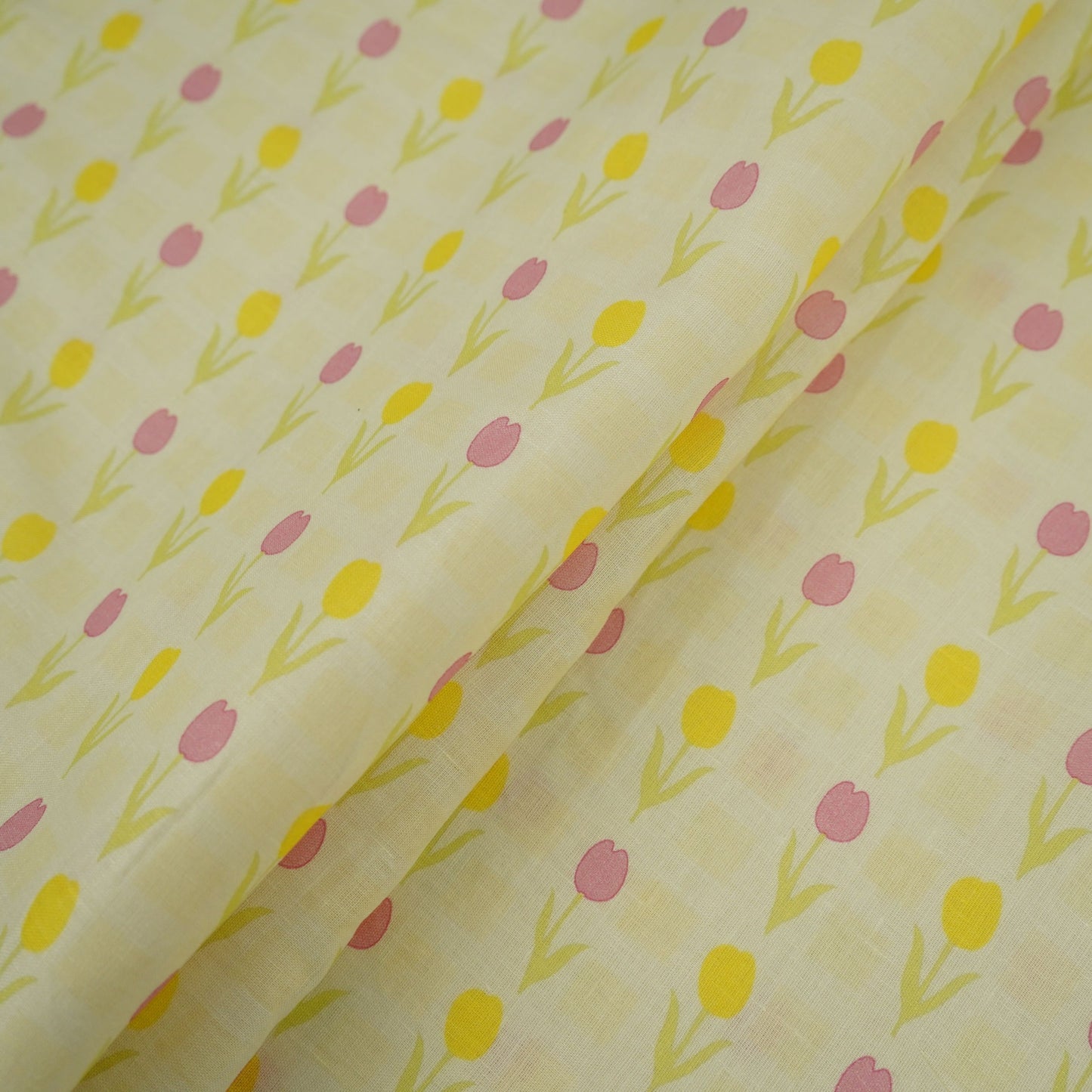 Cream floral print 40s Pure Linen Fabric VF-31351