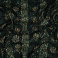 Bottle Green Foil Bagru Stripes embroidery Eri Cotton Silk Fabric MTFG-31059