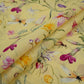 Butter Yellow floral print Muslin Fabric VF-31375