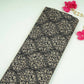 Black Foil floral print Eri Cotton Fabric MTFG-31076