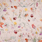 Peach floral print Muslin Fabric VF-31374