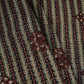 Charcoal Brown Geometrical Stripes Eri Cotton Silk Fabric MTFG-31054