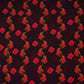 Wine Floral Print Natural Crepe Fabric 21256