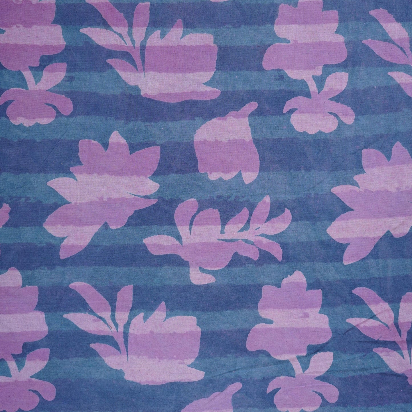 Light Blue with Multicolor Dabu Foil Print Cotton Fabric NC-29661