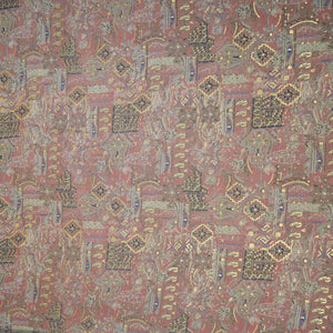Mauve Pink Foil Traditional print Eri Cotton Fabric MTFG-31070 - TradeUNO