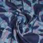 Blue with Multicolor Dabu Foil Print Cotton Fabric NC-29660