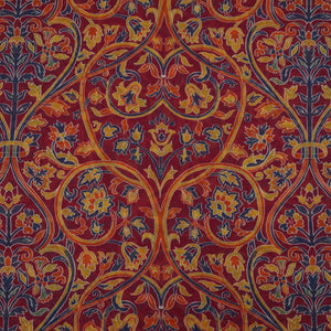 Maroon with Multicolor Kalamkari print Mul Chanderi Fabric VF-31345 - TradeUNO
