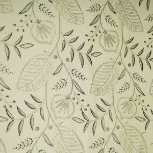 Cream Foil floral print Eri Cotton Fabric MTFG-31069 - TradeUNO