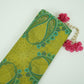 Mehendi Green Mughal print Mul Chanderi Fabric VF-31344