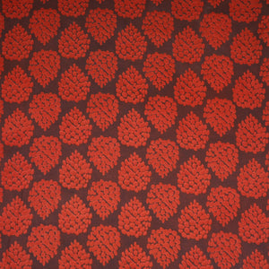 Brick Red Dabu Print Cotton Fabric NC-29650 - TradeUNO