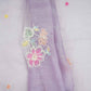 Lavender Floral Cutdana Embroidery Pure Banaras Mul Chanderi Fabric SGS-30695