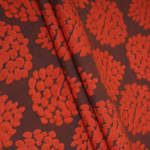 Brick Red Dabu Print Cotton Fabric NC-29650 - TradeUNO