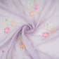 Lavender Floral Cutdana Embroidery Pure Banaras Mul Chanderi Fabric SGS-30695