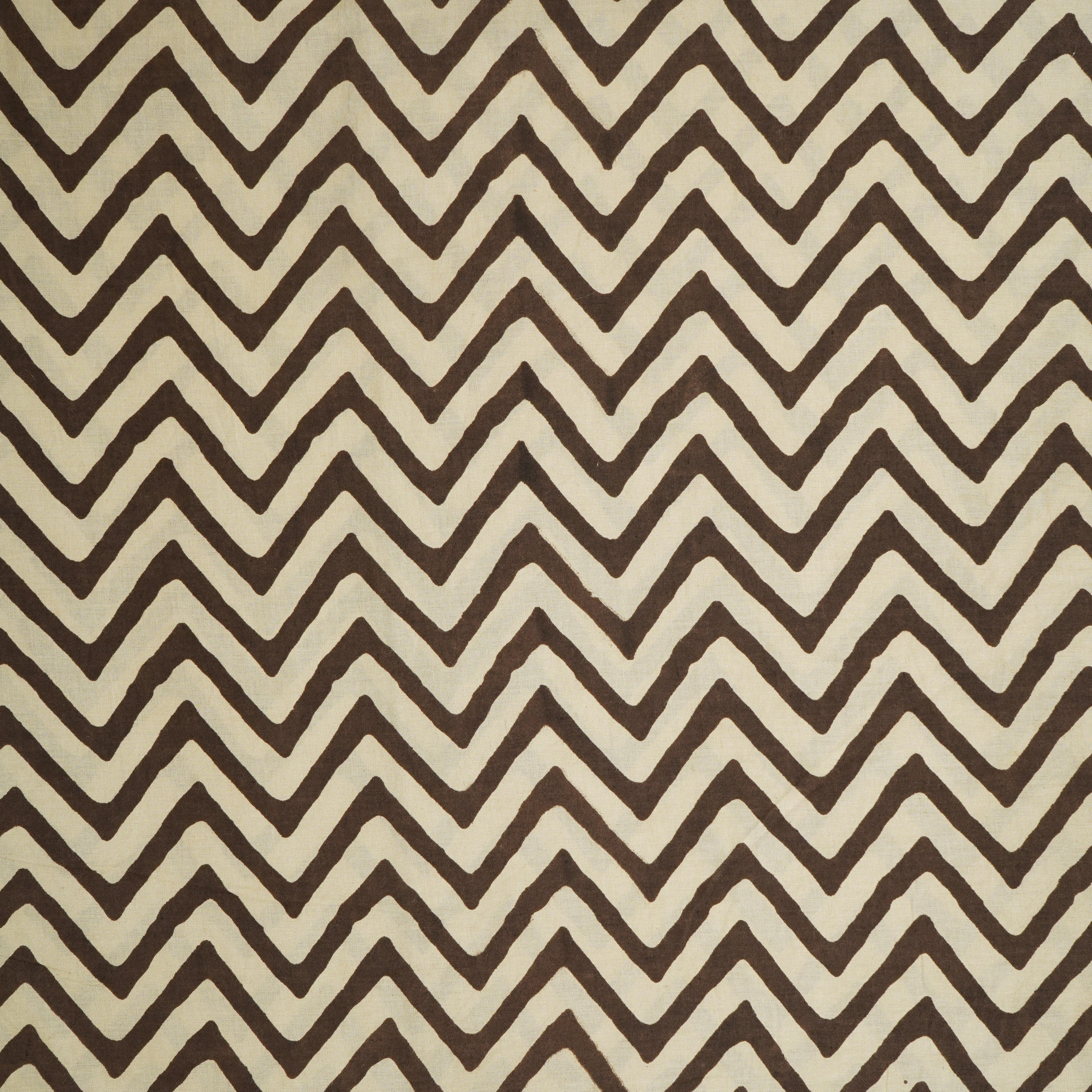 Cream Bagru Print Cotton Fabric NC-29653 - TradeUNO