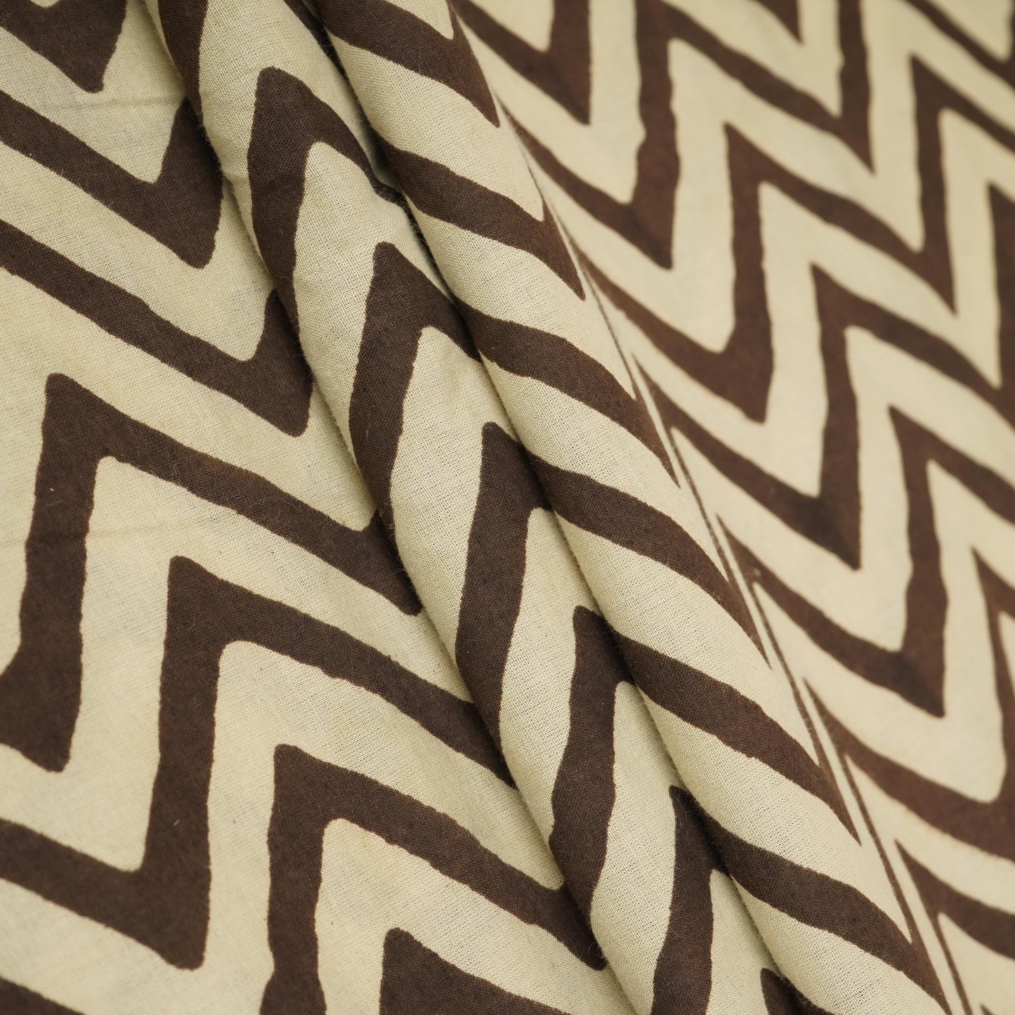Cream Bagru Print Cotton Fabric NC-29653