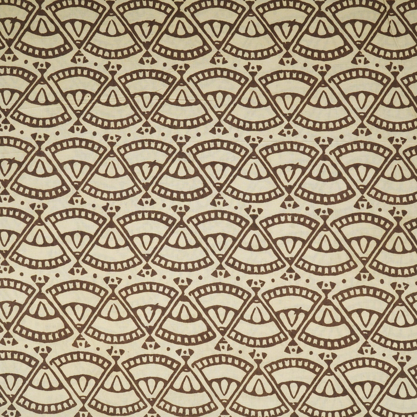 Cream Bagru Print Cotton Fabric NC-29654