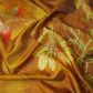 Mustard Yellow floral print Tissue Fabric MTFG-31109